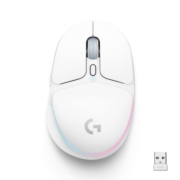 Vezeték nélküli Gamer egér Logitech G705 (Aurora Collection), fehér