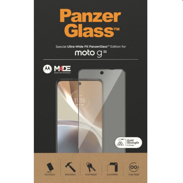 Védőüveg PanzerGlass UWF for Motorola Moto G62/G32, fekete