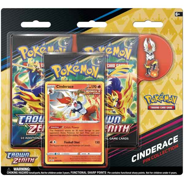 Pokémon TCG: Sword & Shield 12.5 Crown Zenith Pin Collection Cinderace (Pokémon) kártyajáték