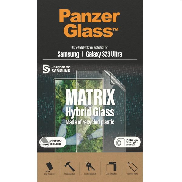 PanzerGlass Matrix UWF AB FP wA védőüveg Samsung Galaxy S23 Ultra számára, fekete