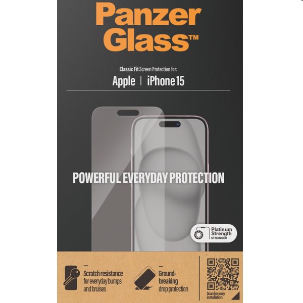 PanzerGlass védőüveg Apple iPhone 15 számára