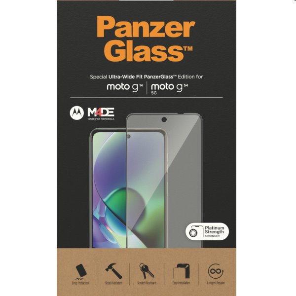 PanzerGlass UWF védőüveg Motorola Moto G14/G54 5G számára, fekete