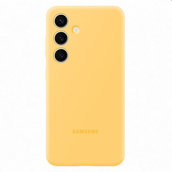 Silicone Cover tok Samsung Galaxy S24 számára, sárga
