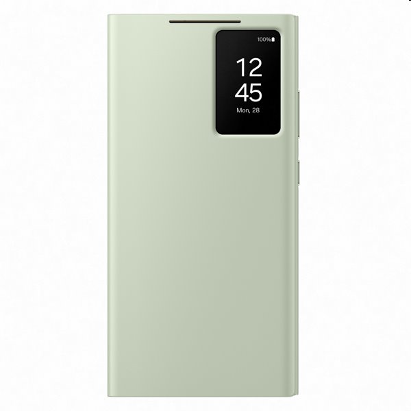 Smart View Wallet tok Samsung Galaxy S24 Ultra számára, light zöld