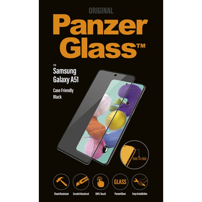 Temperált védőüveg PanzerGlass Case Friendly Samsung Galaxy A51 - A515F, fekete