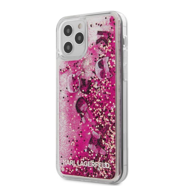Tok Karl Lagerfeld Liquid Glitter Charms for iPhone 12 Pro Max, pink