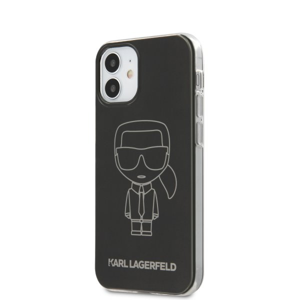 Tok Karl Lagerfeld PC/TPU Metallic Iconic Outline for iPhone 12 mini, black