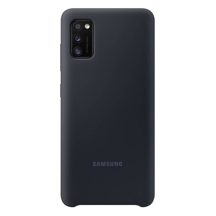 Samsung Silicone Cover EF-PA415TBE tok Samsung Galaxy A41 számára - A415F, Fekete