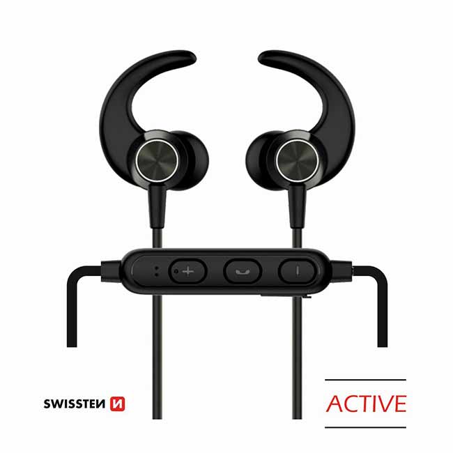 Bluetooth fejhallgató Swissten Active, fekete Bluetooth fejhallgató Swissten Active, fekete