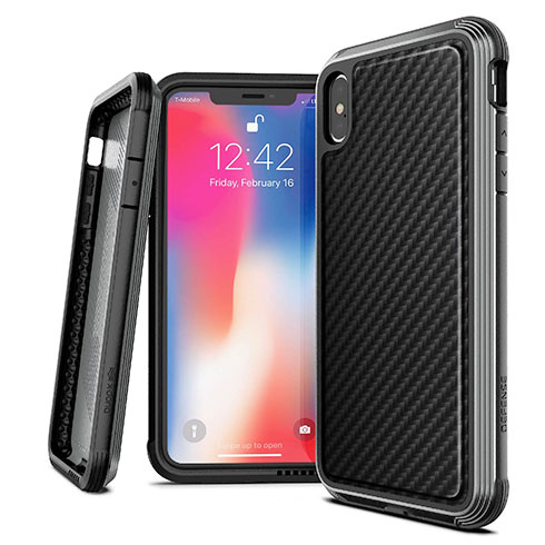 X-Doria Defense Lux for iPhone Xs Max - Black Carbon Fiber X-Doria Defense Lux for iPhone Xs Max - Black Carbon Fiber