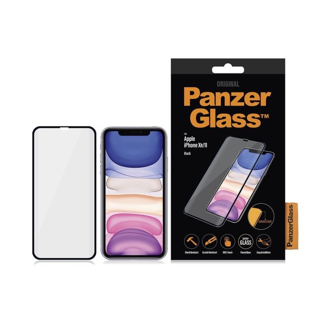 Temperált védőüveg PanzerGlass Case Friendly Apple iPhone 11/XR, fekete Temperált védőüveg PanzerGlass Case Friendly Apple iPhone 11/XR, fekete