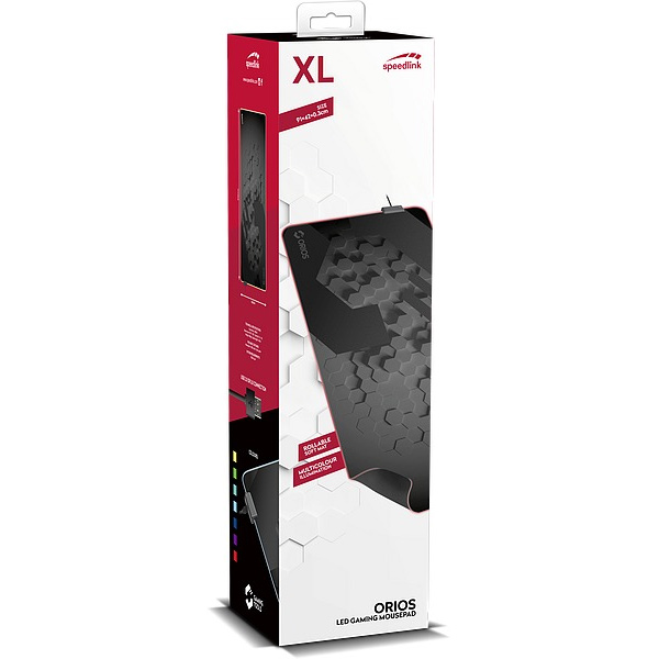 Egérpad Speedlink Orios LED XL Gaming Mousepad Soft, black Egérpad Speedlink Orios LED XL Gaming Mousepad Soft, black