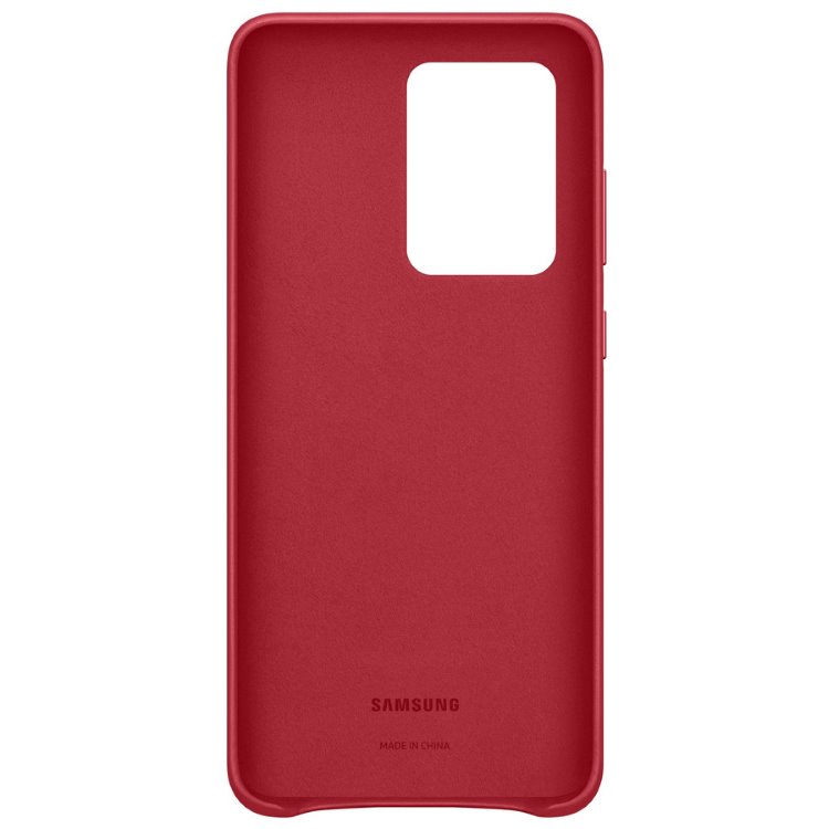 Leather Cover tok Samsung Galaxy S20 Ultra számára, piros