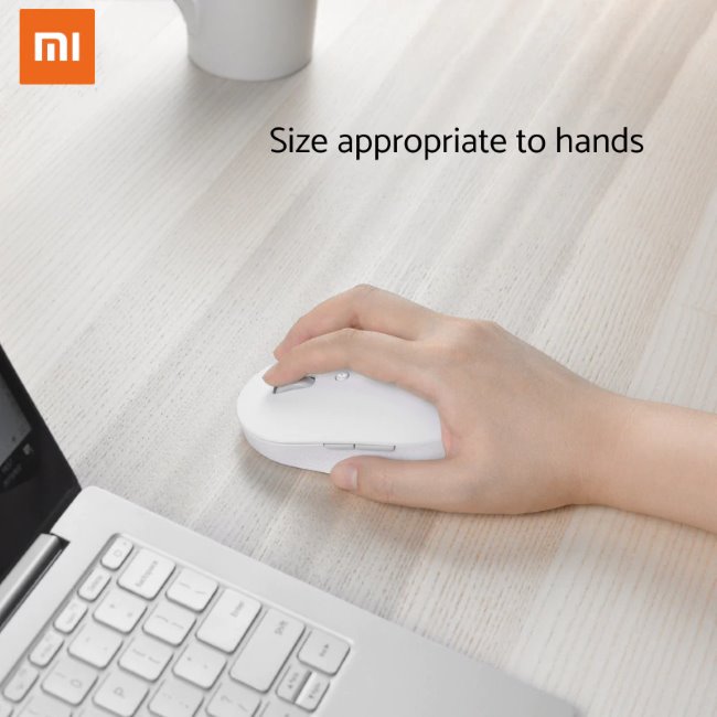 Xiaomi Mi Dual Mode, silent Kiadás - vezeték nélküli egér, fehér Xiaomi Mi Dual Mode, silent Kiadás - vezeték nélküli egér, fehér