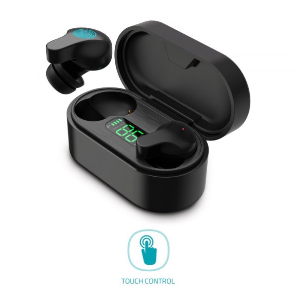 LAMAX Taps1, vezeték nélküli fülhallgató, fekete