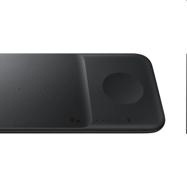 Vezeték nélküli töltő Samsung Trio adapterrel és kábellel, Fekete