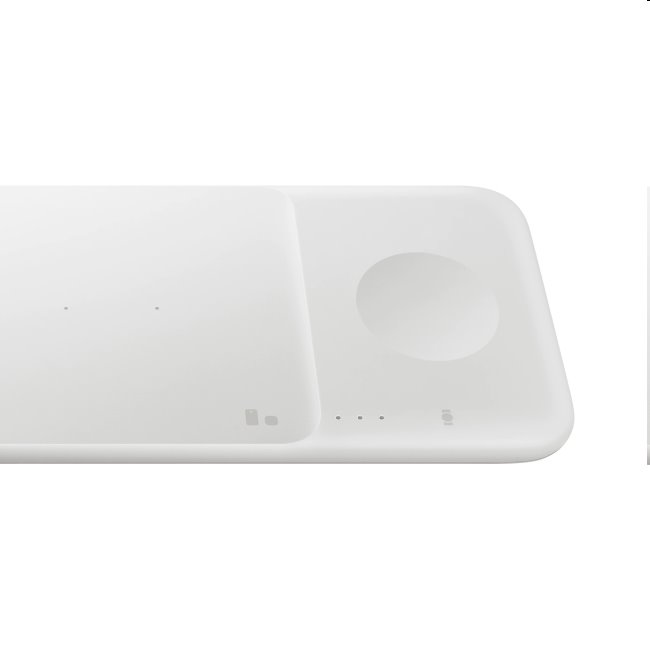 Vezeték nélküli töltő Samsung Trio adapterrel és kábellel, fehér