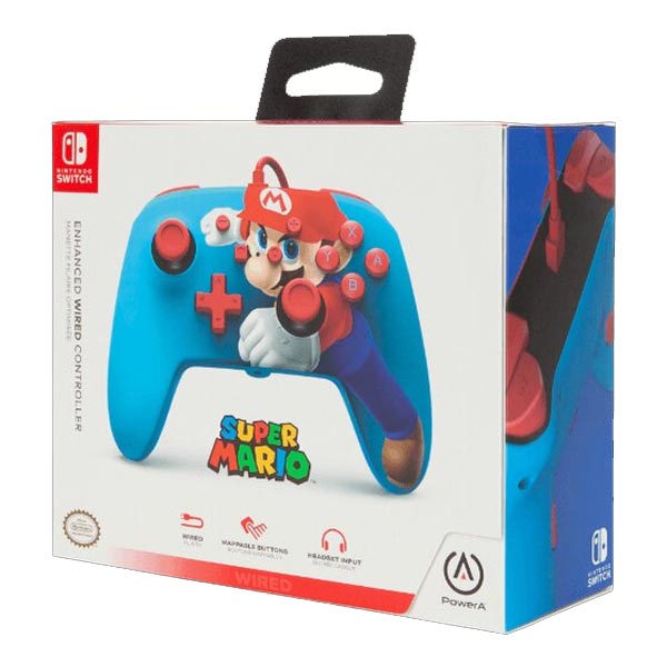 Vezetékes vezérlő PowerA Enhanced Nintendo Switch számára, Mario Punch