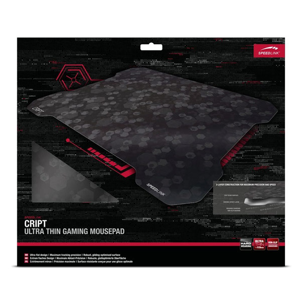 Speedlink Cript Ultra Thin Játékos egérpad, Fekete Speedlink Cript Ultra Thin Játékos egérpad, Fekete