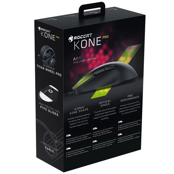 Roccat Kone Pro, Fekete Roccat Kone Pro, Fekete