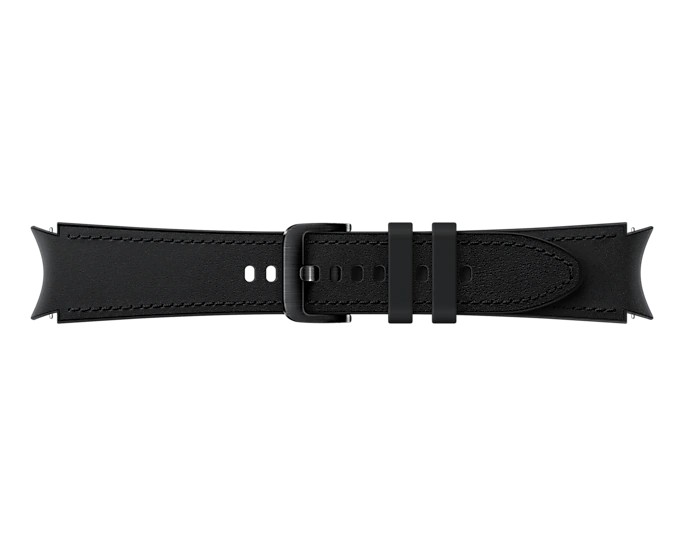 Tartalék hibrid bőr óraszíj  Samsung Galaxy Watch4 számára (méret M/L), Fekete