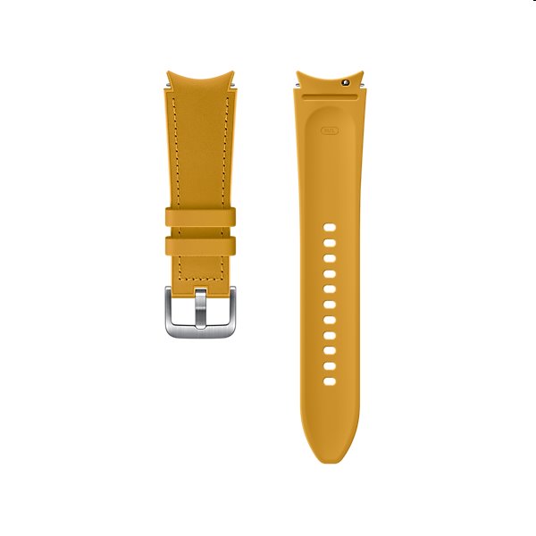 Tartalék hibrid bőr óraszíj  Samsung Galaxy Watch4 (méret M/L), mustard