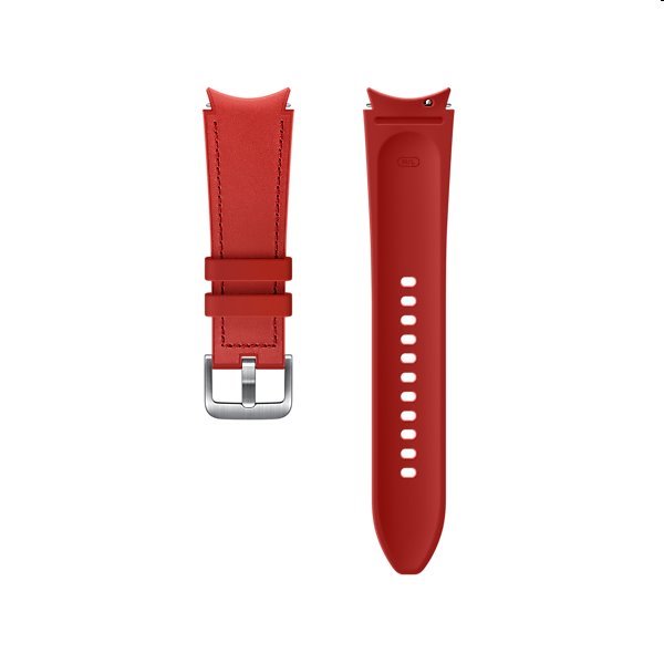 Tartalék hibrid bőr óraszíj  Samsung Galaxy Watch4 számára (méret S/M), piros