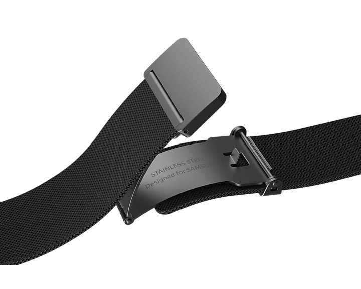 Tartalék fém óraszíj Samsung Galaxy Watch4 számára (méret M/L), Fekete