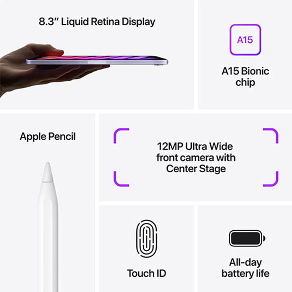 Apple iPad mini (2021) Wi-Fi + Cellular 64GB, rózsaszín