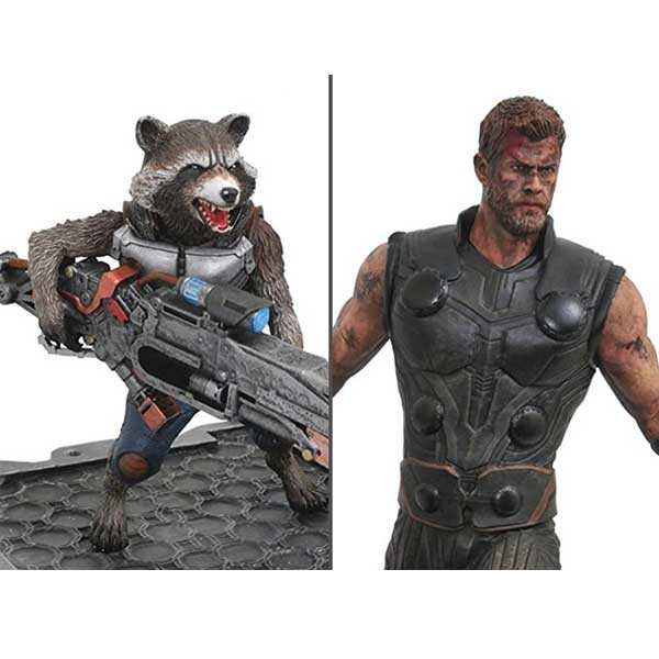 Szobor Marvel Premier Avengers 3 Thor & Rocket Statue