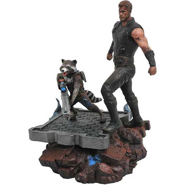 Szobor Marvel Premier Avengers 3 Thor & Rocket Statue