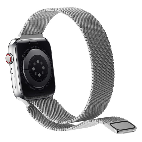 Swissten Milanese Loop karpánt  Apple Watch 38-40, ezüst