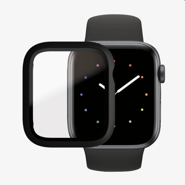 Temperált védőüveg tokkal PanzerGlass for Apple Watch SE/6/5/4 44 mm, Fekete