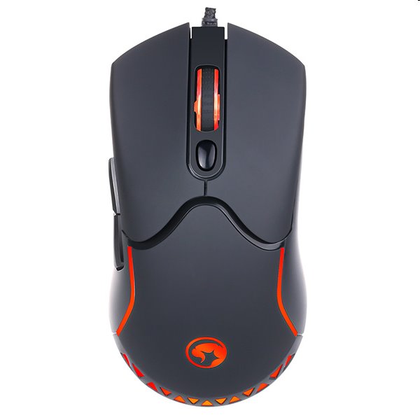 Marvo Egér M359, 3200DPI, optika, 7 gomb, vezetékes USB, fekete, gamer