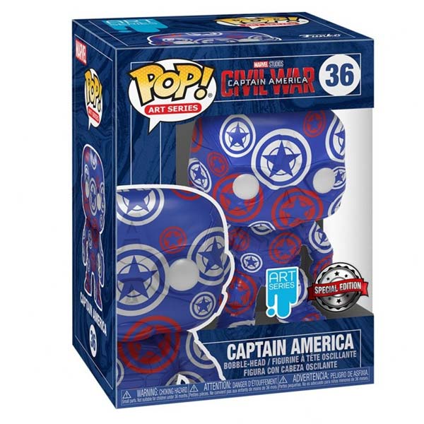 POP! Tees: Marvel Captain America Civil War (Art Series) Special Kiadás L