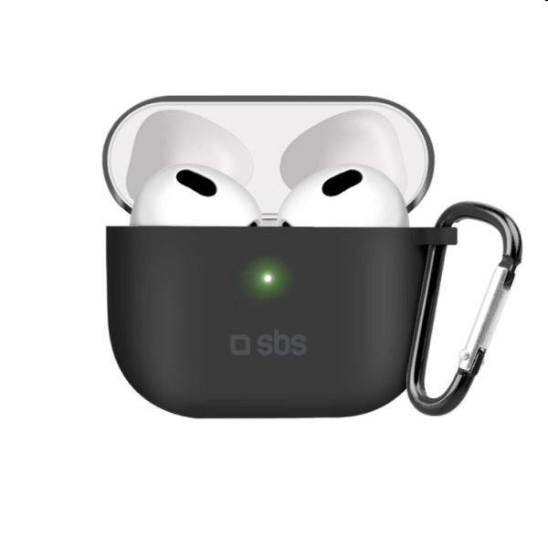 SBS Szilikon Tok for Apple AirPods 3, fekete