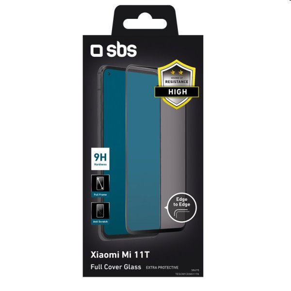 Edzett üveg SBS Full Cover Xiaomi 11T/11T Pro, fekete Edzett üveg SBS Full Cover Xiaomi 11T/11T Pro, fekete