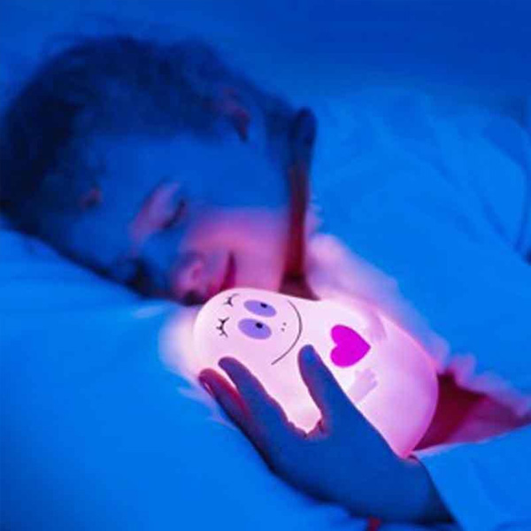 Éjjeli lámpa gyerekszobába PABOBO Lumilove Barbapapa elalváshoz, rózsaszín barát