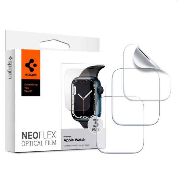 Védőfólia Spigen Film Neo Flex for Apple Watch 7, 45 mm, 3 darab Védőfólia Spigen Film Neo Flex for Apple Watch 7, 45 mm, 3 darab