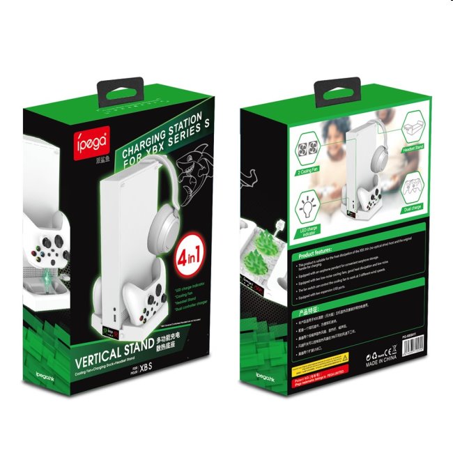 iPega dokkoló állomás Xbox Series S, Vezeték nélküli kontroller és fejhallgató számára iPega dokkoló állomás Xbox Series S, Vezeték nélküli kontroller és fejhallgató számára