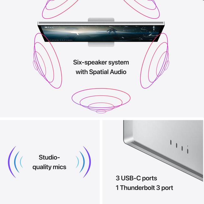 Apple Studio Display 27" Nano-Texture Glass (Állvány állítható dőlésszöggel)