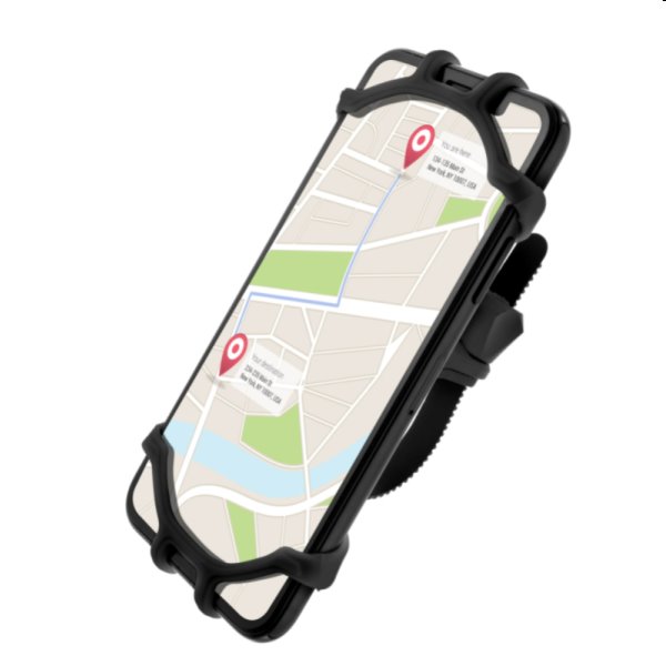 FIXED Bikee Szilikon biciklis mobiltelefon-tartó, fekete FIXED Bikee Szilikon biciklis mobiltelefon-tartó, fekete