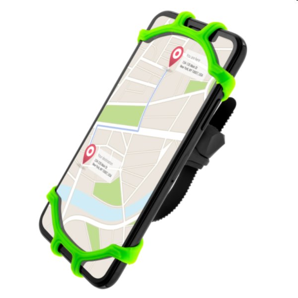 FIXED Bikee Szilikon biciklis mobiltelefon-tartó, zöld FIXED Bikee Szilikon biciklis mobiltelefon-tartó, zöld