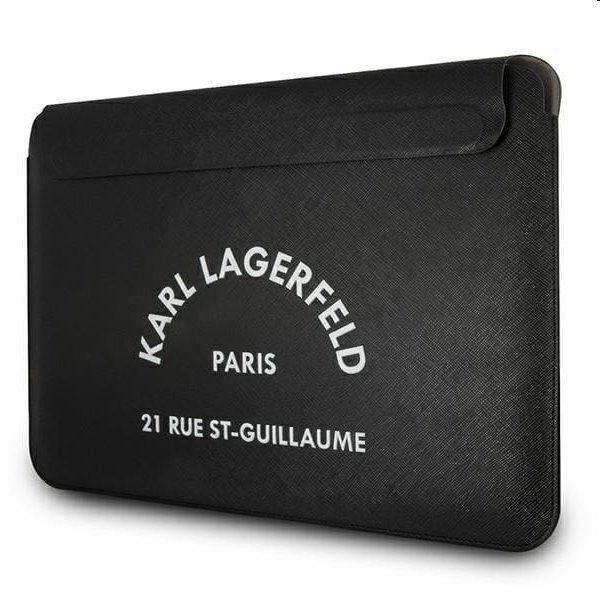 Karl Lagerfeld Saffiano RSG Embossed Computer Sleeve 13/14", fekete