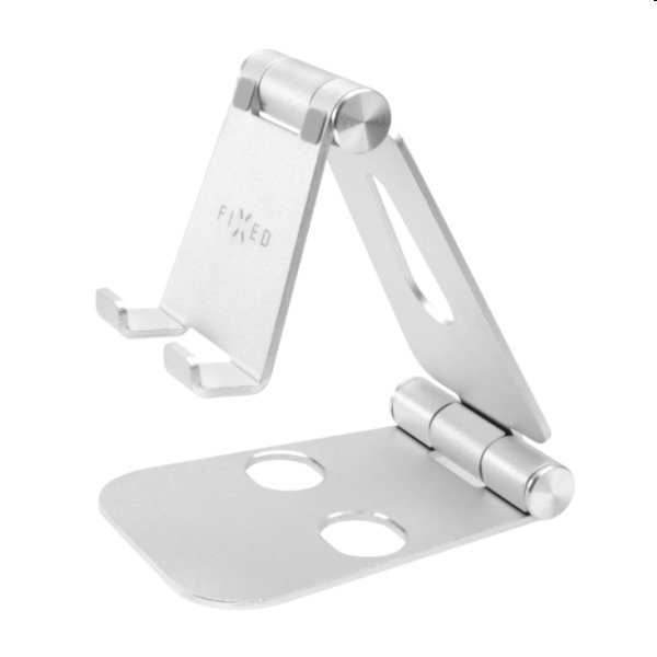 FIXED Frame alumínium asztali állvány mobiltelefonokhoz, ezüst