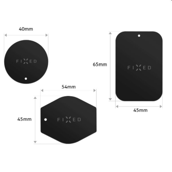 FIXED Icon Plates Tartalék betét készlet Mágneses tartóhoz, fekete FIXED Icon Plates Tartalék betét készlet Mágneses tartóhoz, fekete