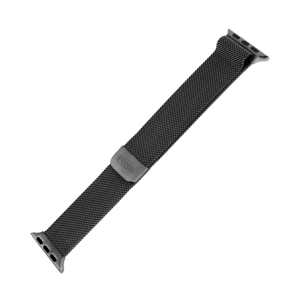 FIXED Mesh Rozsdamentes szíj for Apple Watch 38/40/41 mm, fekete