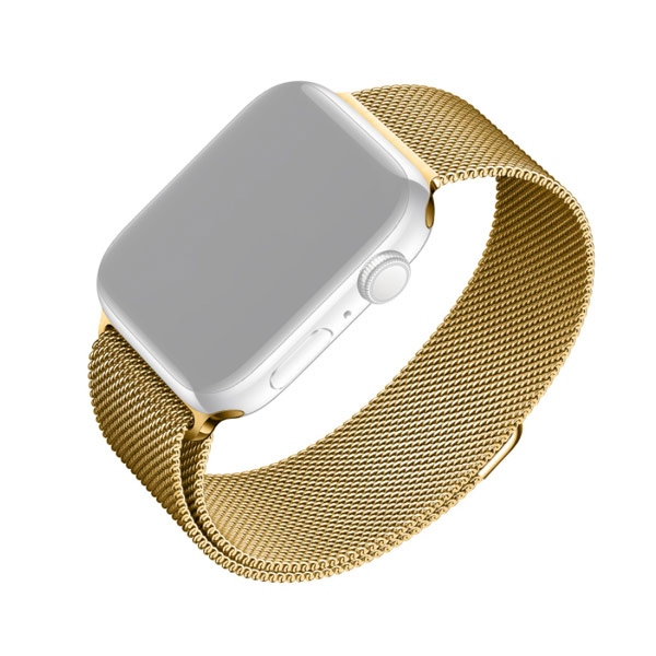 FIXED Mesh Rozsdamentes szíj for Apple Watch 38/40/41 mm, arany