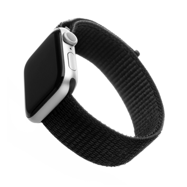 FIXED Nylon szíj for Apple Watch 38/ 40/ 41 mm, fekete