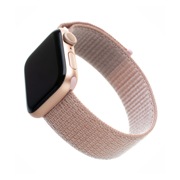 FIXED Nylon szíj for Apple Watch 42/ 44/ 45 mm, rózsaszín-arany FIXED Nylon szíj for Apple Watch 42/ 44/ 45 mm, rózsaszín-arany